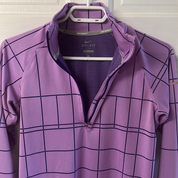 Nike Running DriFit purple long sleeve quarter zip running shirt women’s size M - Picture 7 of 12
